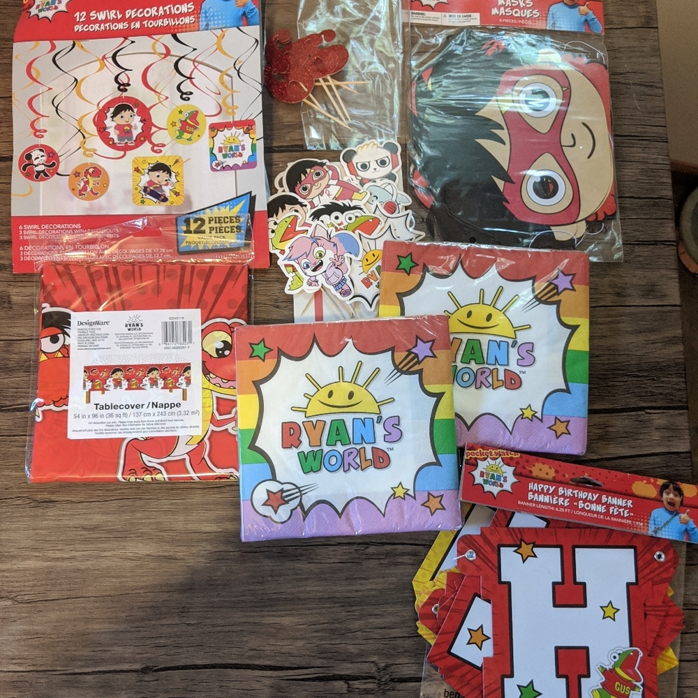 Ryan's world birthday decor